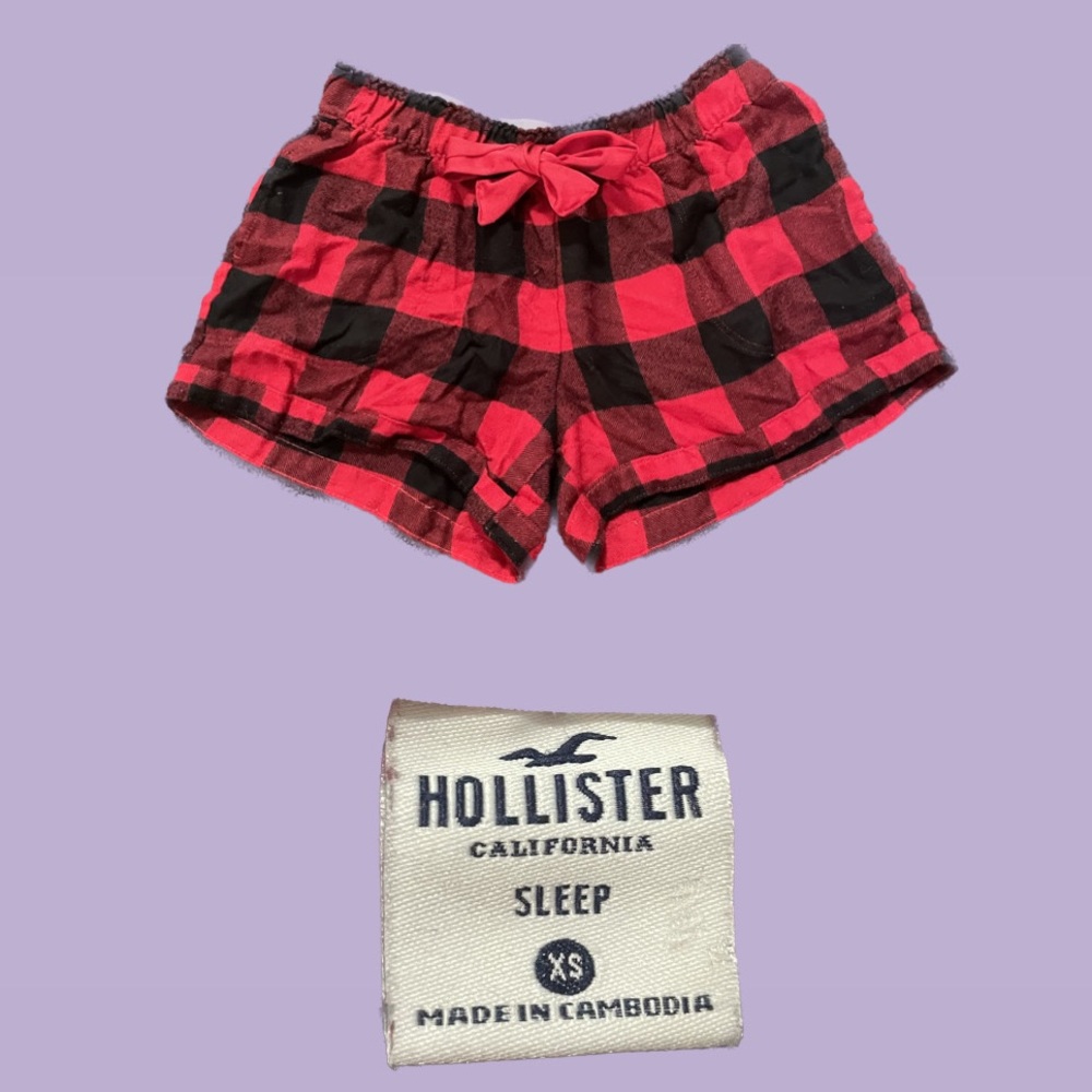 Plaid pajama bottoms